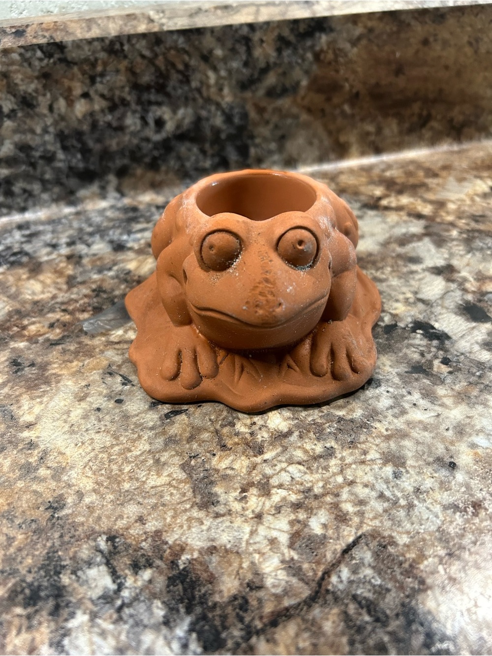 Partylite Terracotta Frog Votive Holder